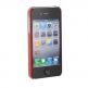 UltraSlim Frosted Case - поликарбонатов кейс за iPhone 4/4S (прозрачен-червен)  thumbnail 3