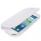 Flip Cover (без да махате задния капак) кожен калъф  за Samsung Galaxy S3 mini i8190 (бял) thumbnail
