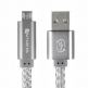 4smarts GleamCord Micro-USB Data Cable - качествен microUSB кабел за мобилни устройства (15см) (сребрист) thumbnail