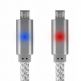 4smarts GleamCord Micro-USB Data Cable - качествен microUSB кабел за мобилни устройства (15см) (сребрист) thumbnail 2