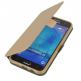 Wallet Flip Case - кожен калъф, тип портфейл и поставка за Samsung Galaxy J3 (2016) (златист) thumbnail 2