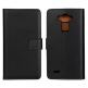 Wallet Flip Case - кожен калъф, тип портфейл за LG G3 (черен) thumbnail