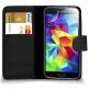 Wallet Flip Case - кожен калъф, тип портфейл за Samsung Galaxy S5 Mini SM-G800 (черен) thumbnail 3