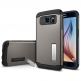 Spigen Slim Armor Case - хибриден кейс с поставка и най-висока степен на защита за Samsung Galaxy S6 (сив) thumbnail