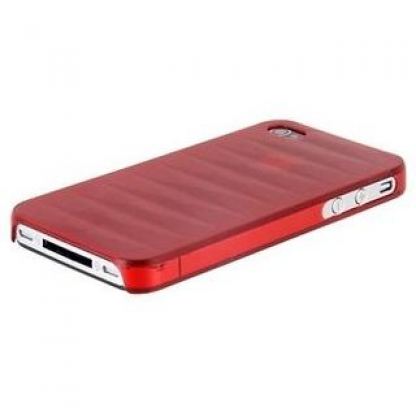 UltraSlim Frosted Case - поликарбонатов кейс за iPhone 4/4S (прозрачен-червен)  4