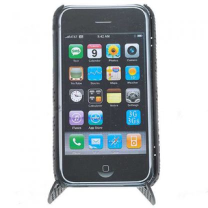 Slider Case - поликарбонатов кейс с поставка за iPhone 3G/3Gs (черен)  2