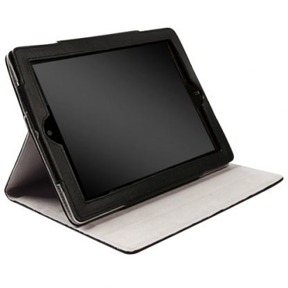 Krusell Avenyn Case - кожен калъф и стойка за iPad 2/3 (черен)  2
