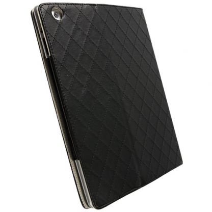 Krusell Avenyn Case - кожен калъф и стойка за iPad 2/3 (черен)  3