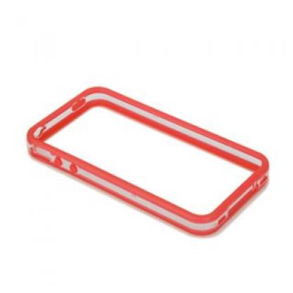 CaseMate Hula - силиконов бъмпер за iPhone 4 (червен-прозрачен)  3