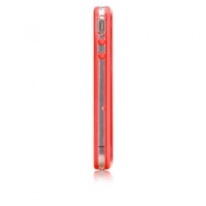 CaseMate Hula - силиконов бъмпер за iPhone 4 (червен-прозрачен)  4