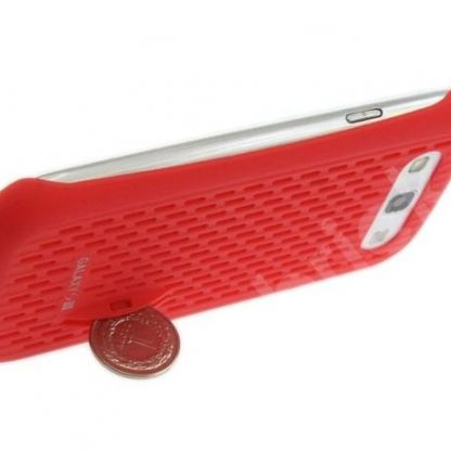 Samsung Cool Vent - поликарбонатов кейс за Samsung Galaxy S3 i9300 (червен)  2