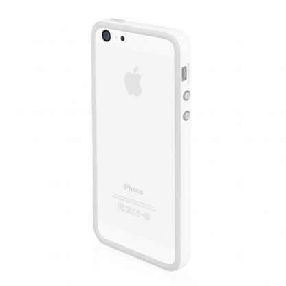 Macally Frame - силиконов бъмпер за iPhone 5 (бял) 4