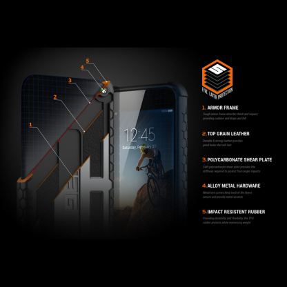 Urban Armor Gear Monarch Platinum - удароустойчив хибриден кейс за iPhone SE 2020, iPhone 7, iPhone 8 (сребрист-черен) 6