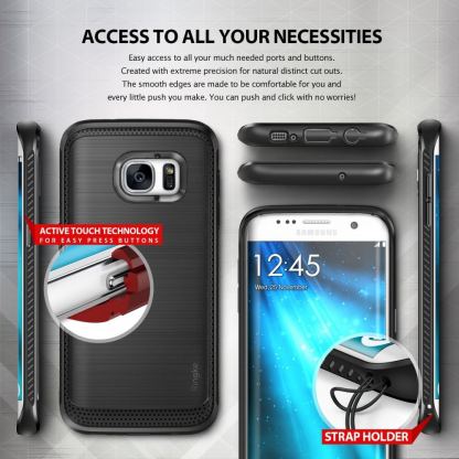 Ringke Onyx Armor Case - удароустойчив силиконов кейс за Samsung Galaxy S7 Edge (черен) 4