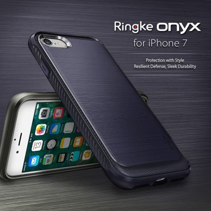 Ringke Onyx Armor Case - удароустойчив силиконов кейс за iPhone SE 2020, iPhone 7, iPhone 8 (черен) 4