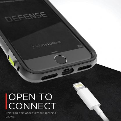 X-DORIA Defense Carbon - удароустойчив хибриден кейс за iPhone SE 2020, iPhone 7, iPhone 8 (черен) 7