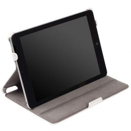 Krusell Donso Case Auto On/Off - кожен кейс и стойка за iPad mini (бял) 2