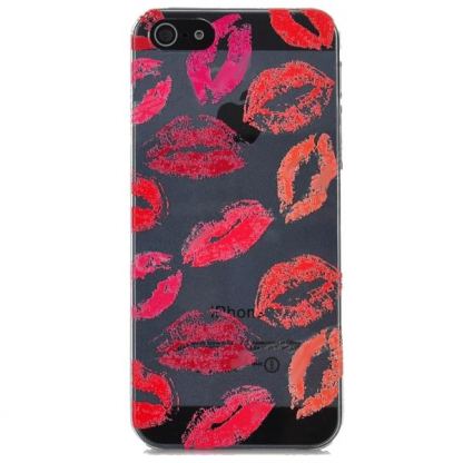 Newtons Sexy Lips Case - поликарбонатов кейс за iPhone 5 (прозрачен) 3