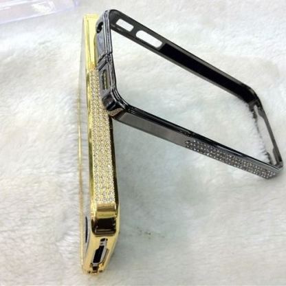 NYX Crystal - луксозен метален бъмпер с кристали за iPhone 5 5