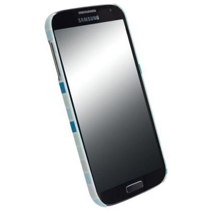 Krusell PrintCover Blue Square - поликарбонатов кейс за Samsung Galaxy S4 i9500 2