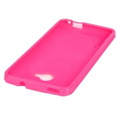 Protective Border Case - силиконов калъф за HTC ONE (розов) 3