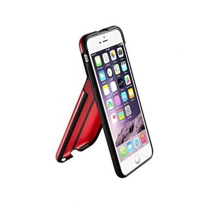 QDOS Portland Case - хибриден кейс с поставка за iPhone 6S, iPhone 6 (червен) 2