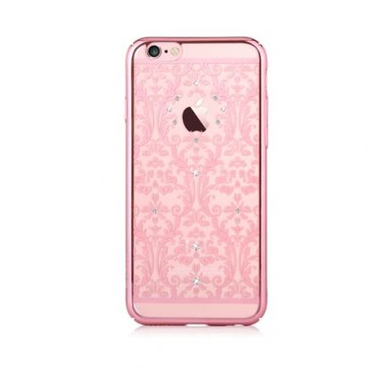 Devia Baroque Case - поликарбонатов кейс за iPhone 6, iPhone 6S (с кристали Сваровски) (розов) 2