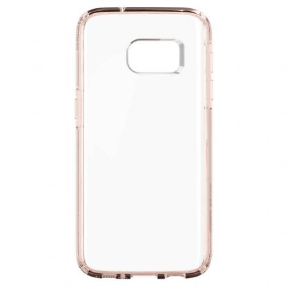 Spigen Ultra Hybrid Case - хибриден кейс с висока степен на защита за Samsung Galaxy S7 (прозрачен-розово злато) 2