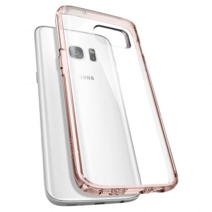 Spigen Ultra Hybrid Case - хибриден кейс с висока степен на защита за Samsung Galaxy S7 (прозрачен-розово злато) 4