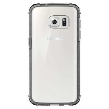 Spigen Crystal Armor Tech Shell Case - хибриден кейс с висока степен на защита за Samsung Galaxy S7 (прозрачен-тъмносив) 6