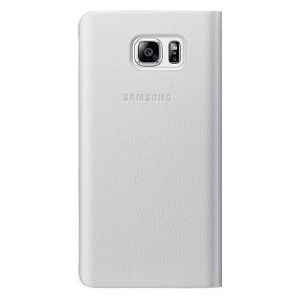 Samsung S-View Cover EF-CN920PWEGWW - оригинален кожен калъф за Samsung Galaxy Note 5 (бял) 2