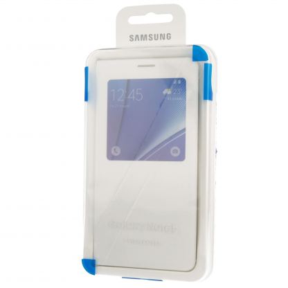 Samsung S-View Cover EF-CN920PWEGWW - оригинален кожен калъф за Samsung Galaxy Note 5 (бял) 5