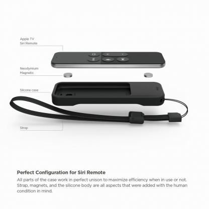 Elago R1 Intelli Case - удароустойчив силиконов калъф за Apple TV Siri Remote (черен) 7