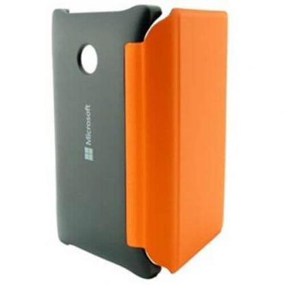 Microsoft Flip Cover CP-634 - оригинален кейс с поставка за Microsoft Lumia 532 (черен-оранжев) 2
