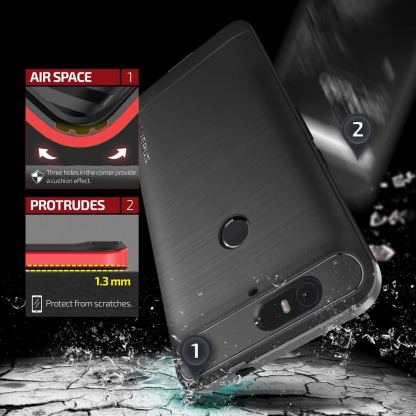 Verus High Pro Shield Case - хибриден удароустойчив кейс за Huawei Nexus 6P (черен) 2