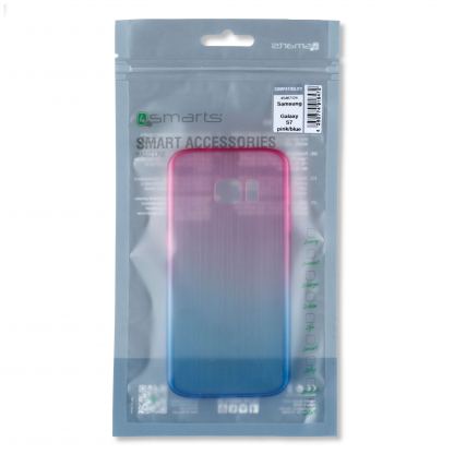 4smarts Basic Frisco Rainbow Case Clip - тънък силиконов кейс за Samsung Galaxy S7 Edge (син-розов) 3