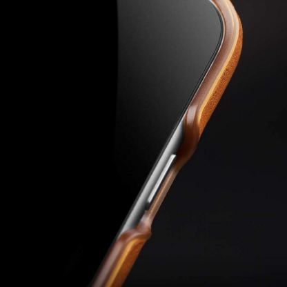 Mujjo Leather Case - кожен (естествена кожа) кейс за iPhone SE 2020, iPhone 7, iPhone 8 (кафяв) 4