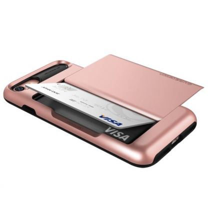 Verus Damda Glide Case - висок клас хибриден удароустойчив кейс с място за кр. карти за iPhone SE 2020, iPhone 7, iPhone 8 (розово злато) 6