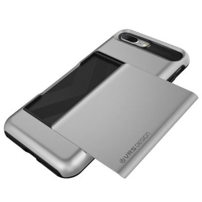 Verus Damda Glide Case - висок клас удароустойчив кейс с място за кр. карти за iPhone 7 Plus, iPhone 8 Plus (сребрист) 3