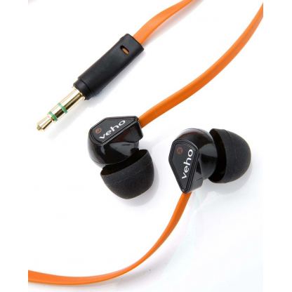Veho 360 EP Z-1 Flex Stereo - слушалки за iPhone, Samsung, Sony и други мобилни устройства (оранжев) 5