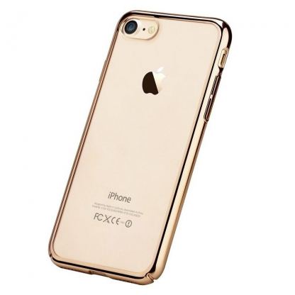 Devia Glimmer Case - поликарбонатов кейс за iPhone 7 Plus, iPhone 8 Plus (прозрачен-златист) 4