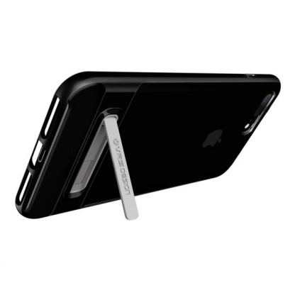 Verus Crystal Bumper Case - хибриден удароустойчив кейс за iPhone 7 Plus, iPhone 8 Plus (черен-прозрачен) 5