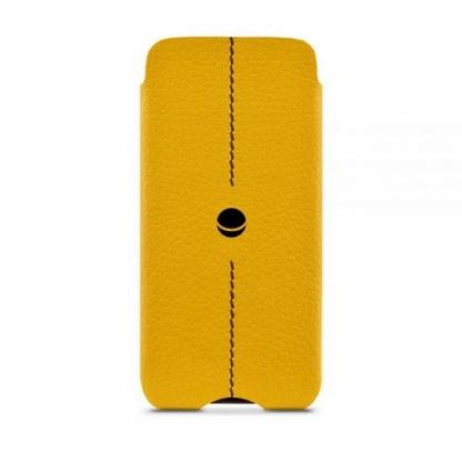 Beyzacases Lute - кожен калъф (естествена кожа, ръчна изработка) за iPhone SE 2020, iPhone 7, iPhone 8, iPhone 6, iPhone 6S (жълт) 2