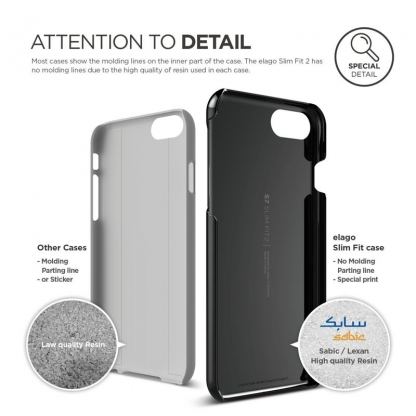 Elago S7 Slim Fit 2 Case + HD Clear Film - поликарбонатов кейс и HD покритие за iPhone SE 2020, iPhone 7, iPhone 8 (черен-лъскав) 5