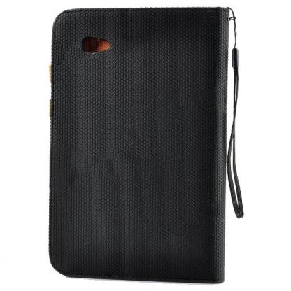 Basketball Grain Leather Case - кожен калъф и поставка за Samsung Galaxy Tab 7.0 Plus 2