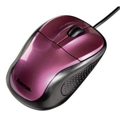 Оптична мишка"AM-100",USB, розова 2