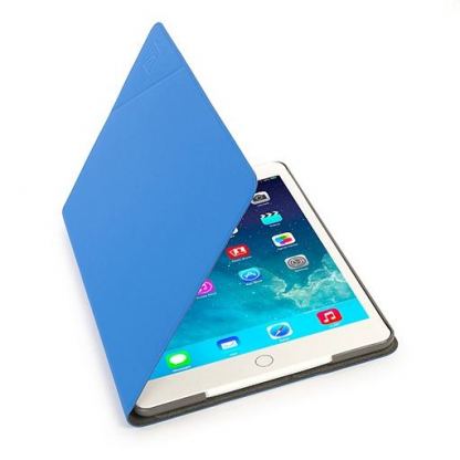 Tucano Angolo Folio Case - кожен калъф и поставка за iPad Air (син) 2
