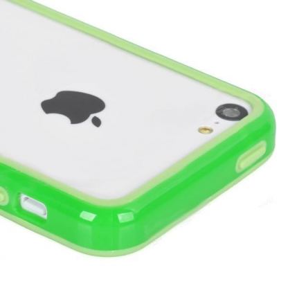 TPU Bumper Frame - силиконов бъмпер за iPhone 5C (зелен) 3