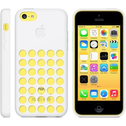Apple iPhone Case - оригинален силиконов калъф за iPhone 5C (бял) 3