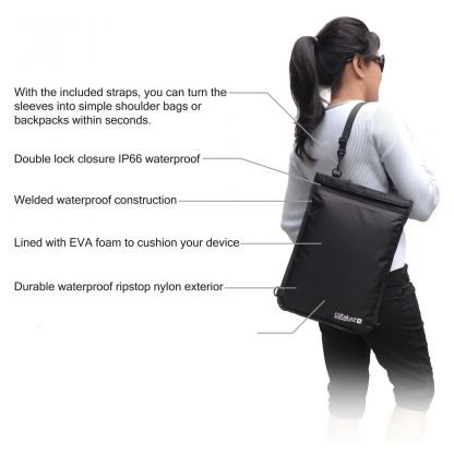 Catalyst Waterproof sleeve - водонепромокаема чанта за MacBook Pro 15 инча и мобилни устройства до 15.4 инча (сив) 3